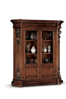 Solidne drewno Brown Półka na książki Meble do Salonu Brown Luxury Szafa