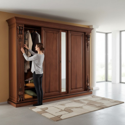 Sypialnia Szafa Meble Luksusowe Solidne drewno Szafki Design Nowość