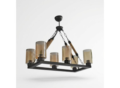 Żyrandol lampa sufitowa żyrandol Lampa sufitowa Lampy Szkło Czarny
