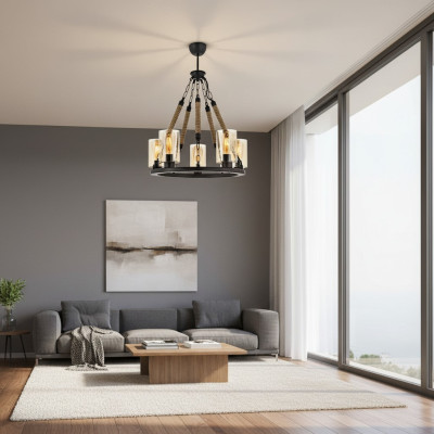 Żyrandol sufitowy żyrandol żyrandol Lampa sufitowa Lampy Szkło Czarny