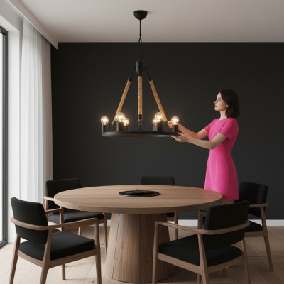 Żyrandol lampa sufitowa żyrandol Lampa sufitowa Lampy Czarny Modern