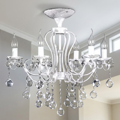 Żyrandol kryształowy żyrandol sufitowy żyrandol Lampa sufitowa Lampy Biały