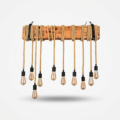 Lampy Stół obiadowy Lampa sufitowa Lustre żyrandol Lampa Drewno światła