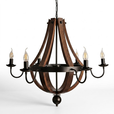 Żyrandol Podsufitowy Brązowy Żyrandol Drewno żyrandol Lampa Lustre