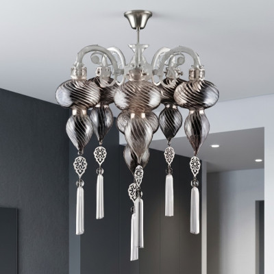 Żyrandol sufitowy żyrandol żyrandol Lampa sufitowa Lampy Szkło Srebrne Nowe