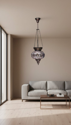 Lampy Żyrandol Sufitowy Żyrandol Lampa sufitowa Szkło Srebrny Nowy