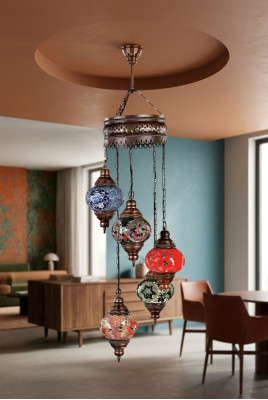 Żyrandol Sufitowy Żyrandol Wielobarwny żyrandol Lampa sufitowa Lampy Szkło