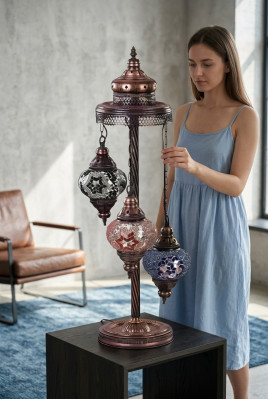 Lampa stołowa Lampa stołowa Lampa Leuchten Luksusowe Wielokolorowe Lampy Szkło