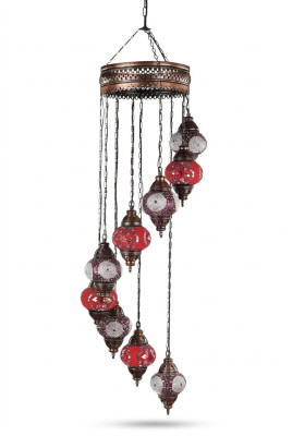 Lustre lampa sufitowa żyrandol Lampa sufitowa Lampy Szkło 45x145cm