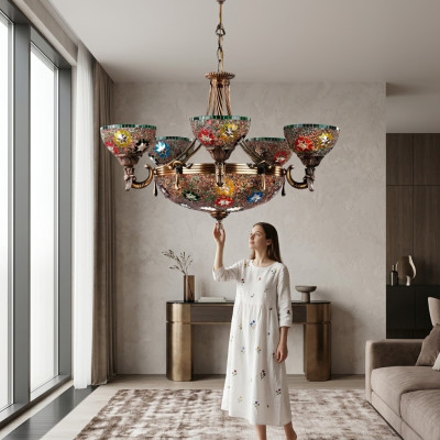 Żyrandol sufitowy żyrandol żyrandol Lampa sufitowa Lampy Szkło Lampa Leuchten