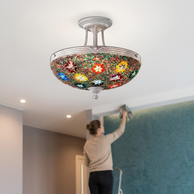 Żyrandol Lampa Sufitowa żyrandol Lampa sufitowa Lampy Szkło Wielokolorowe