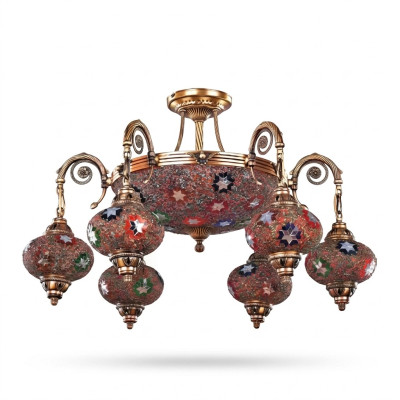 Żyrandol sufitowy żyrandol żyrandol Lampa sufitowa Lampy Szkło Złota Lampa