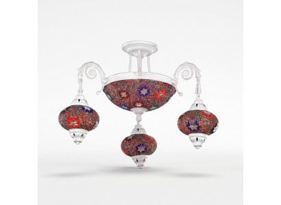 Żyrandol sufitowy żyrandol żyrandol Lampa sufitowa Lampy Szkło Art Biały