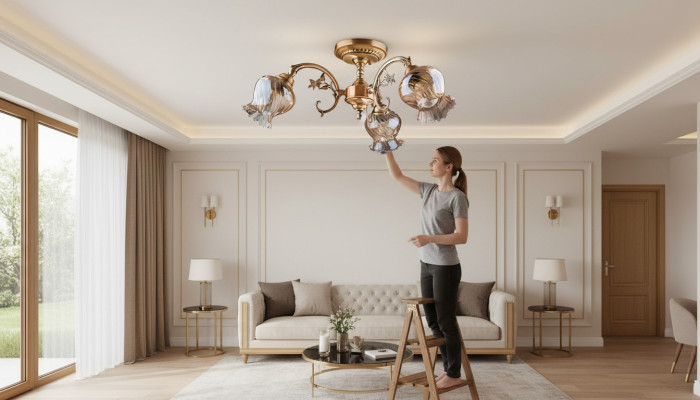 żyrandol żyrandol sufitowy żyrandol Lampa sufitowa Lampy Szkło Złoto Art. nr