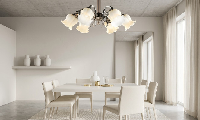 Żyrandol lampa sufitowa żyrandol Lampa sufitowa Lampy Srebrny Beż