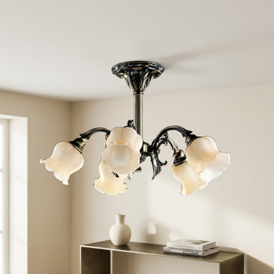 Żyrandol sufitowy żyrandol żyrandol Lampa sufitowa Lampy Szkło Grai Beige