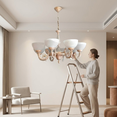 żyrandol Żyrandol Sufitowy Żyrandol Lampa sufitowa Lampy Szkło Beżowy Art