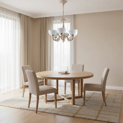 lampa narożna żyrandol lampa sufitowa żyrandol Lampa Szkło Beige Art