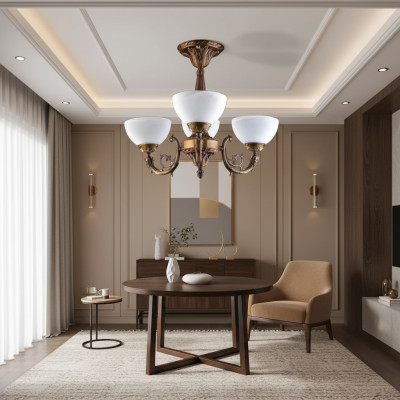 żyrandol Lampa sufitowa Żyrandol Lampa Sufitowa Antyczna Lampa Szkło Złoto