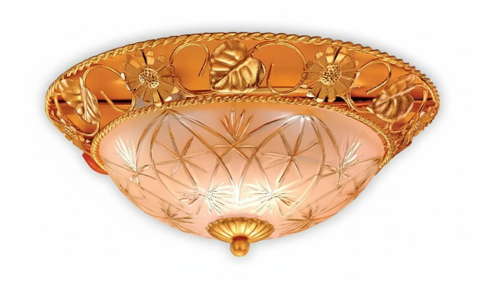 Żyrandol Lampa Sufitowa żyrandol Lampa sufitowa Złoto Szkło Lampy Metal