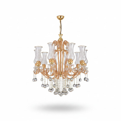 Luksusowy żyrandol sufitowy żyrandol Lampa sufitowa kryształowa Gold Lampa