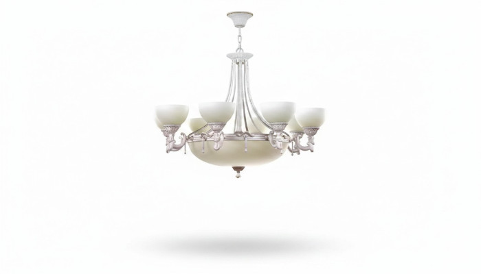 Lampy żyrandol sufitowy żyrandol biały Lampa sufitowa szkło nowoczesne