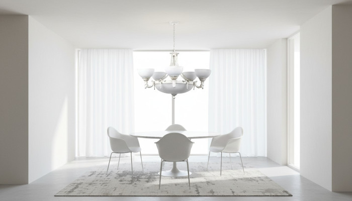 Lampa sufitowa Lustre żyrandol Lampa sufitowa Białe Szkło Lampy 70x77cm