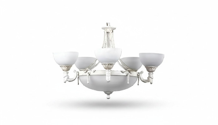 Lampa sufitowa Lustre żyrandol Lampa sufitowa Białe Szkło Lampy 70x77cm