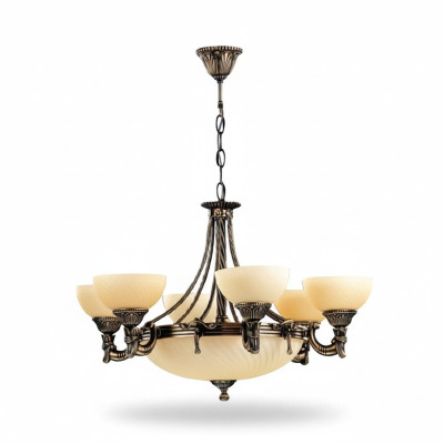 Żyrandol Lampa Sufitowa Nowoczesna żyrandol Lampa sufitowa Beżowa Lampa ze szkła