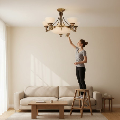 Beżowa Lampa sufitowa kryształowa lampa wisząca złoty żyrandol ze szkła kryształowa lampa wizytowa
