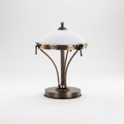 Lampa stołowa Lampa stołowa Lampa Leuchten Biały Złoty Lampy Tabela Szkło Art