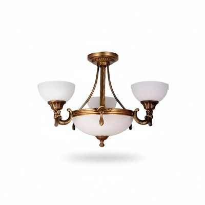 Klasyczna Biała Lampa sufitowa Lampa wisząca Gold Design żyrandol
