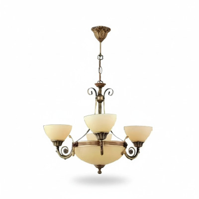 Żyrandol sufitowy Lampa Lampa sufitowa żyrandol żyrandol Szkło Beige Art
