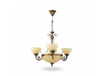 Żyrandol sufitowy Lampa Lampa sufitowa żyrandol żyrandol Szkło Beige Art