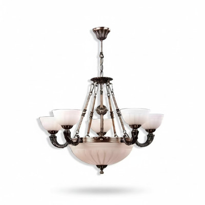 Żyrandol sufitowy Lampa Biały Lampa sufitowa żyrandol żyrandol Szkło Art