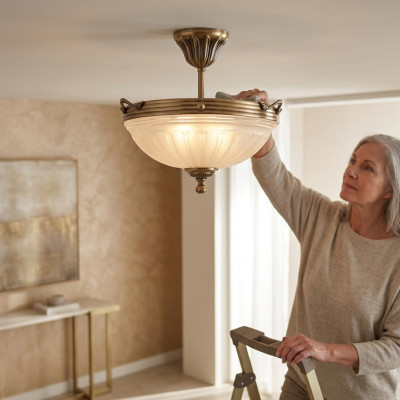 Żyrandol sufitowy Lampa Beige Lampa sufitowa żyrandol żyrandol Szkło Art