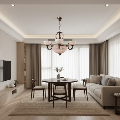 Lampa sufitowa żyrandol lampa sufitowa Lampa żyrandol Szkło brązowe złoto