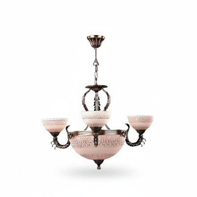 Lampa sufitowa żyrandol lampa sufitowa Lampa żyrandol Szkło brązowe złoto
