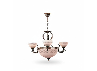 Lampa sufitowa żyrandol lampa sufitowa Lampa żyrandol Szkło brązowe złoto