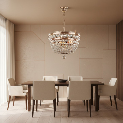 Żyrandol sufitowy luksusowy żyrandol Lampa sufitowa żyrandol Złoty kryształ Art