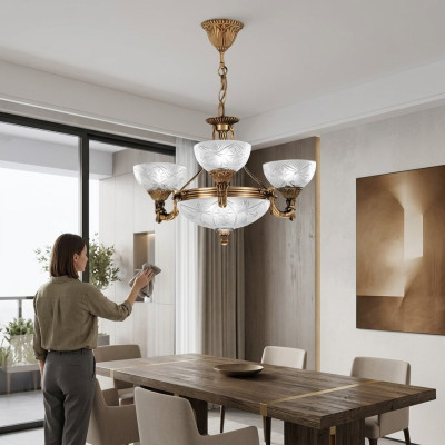 Lampa sufitowa żyrandol lampa sufitowa Lampa żyrandol Szkło Szare Złoto
