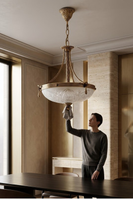 Żyrandol Lampa sufitowa Lampa żyrandol sufitowy żyrandol Szkło Szare Złoto