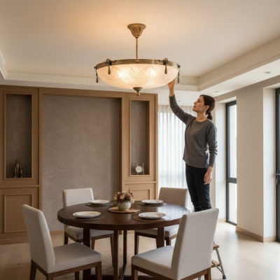 Lampa sufitowa Żyrandol Sufitowy Jasnoszary Lampa żyrandol Szkło Złoto