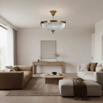 Żyrandol Lampa sufitowa Żyrandol Sufitowy Lampa żyrandol Szkło Złoty Szary