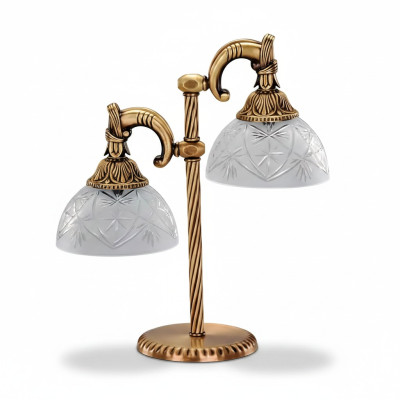 Lampa stołowa Lampa stołowa Lampa Leuchten Złota Lampy Szkło Złoto Szara Art. nr