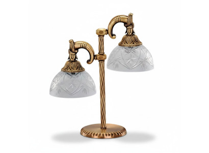 Lampa stołowa Lampa stołowa Lampa Leuchten Złota Lampy Szkło Złoto Szara Art. nr