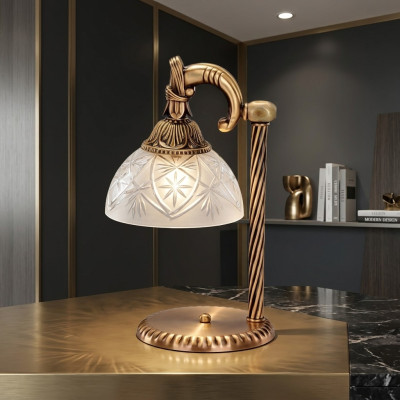 Lampa stołowa Lampa stołowa Lampa Leuchten Złota Lampy Szkło Złoto Szara Art. nr