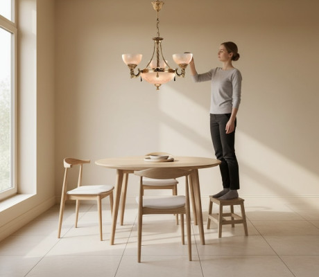 Lampa sufitowa żyrandol lampa sufitowa Lampa żyrandol Szkło Złoty Beż