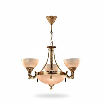 Lampa sufitowa żyrandol lampa sufitowa Lampa żyrandol Szkło Złoty Beż