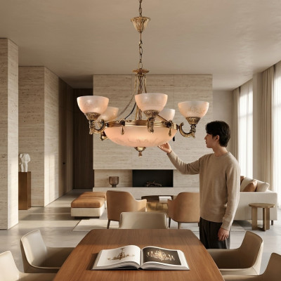 żyrandol Lampa sufitowa Żyrandol Lampa Sufitowa Lampa Szkło Złoty Beż